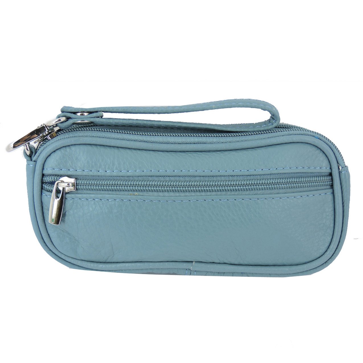 Leather Eyeglass Glasses Case with Wristlet Handle, Padded WOMAN