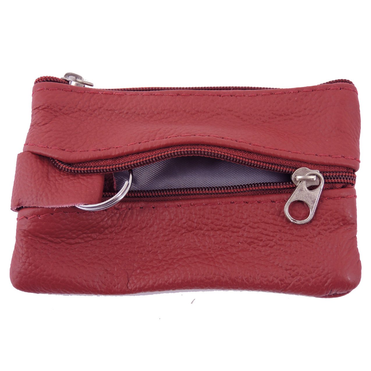 Womens Leather Coin Purse Pouch with Pockets -Handcrafted Genuine Cowhide