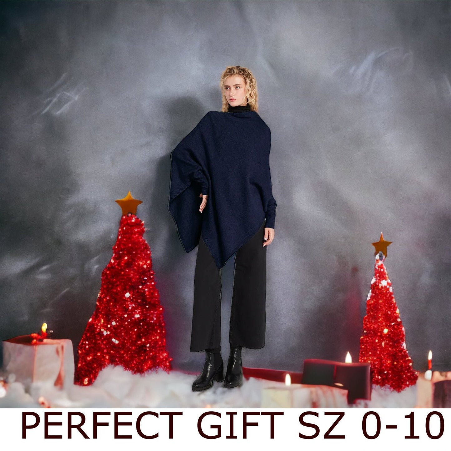 Look by M Triangle Poncho with Sleeves