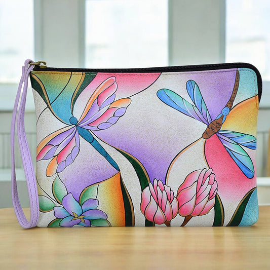 Anna by Anuschka Large Artistic Wristlet Festival or Evening Clutch