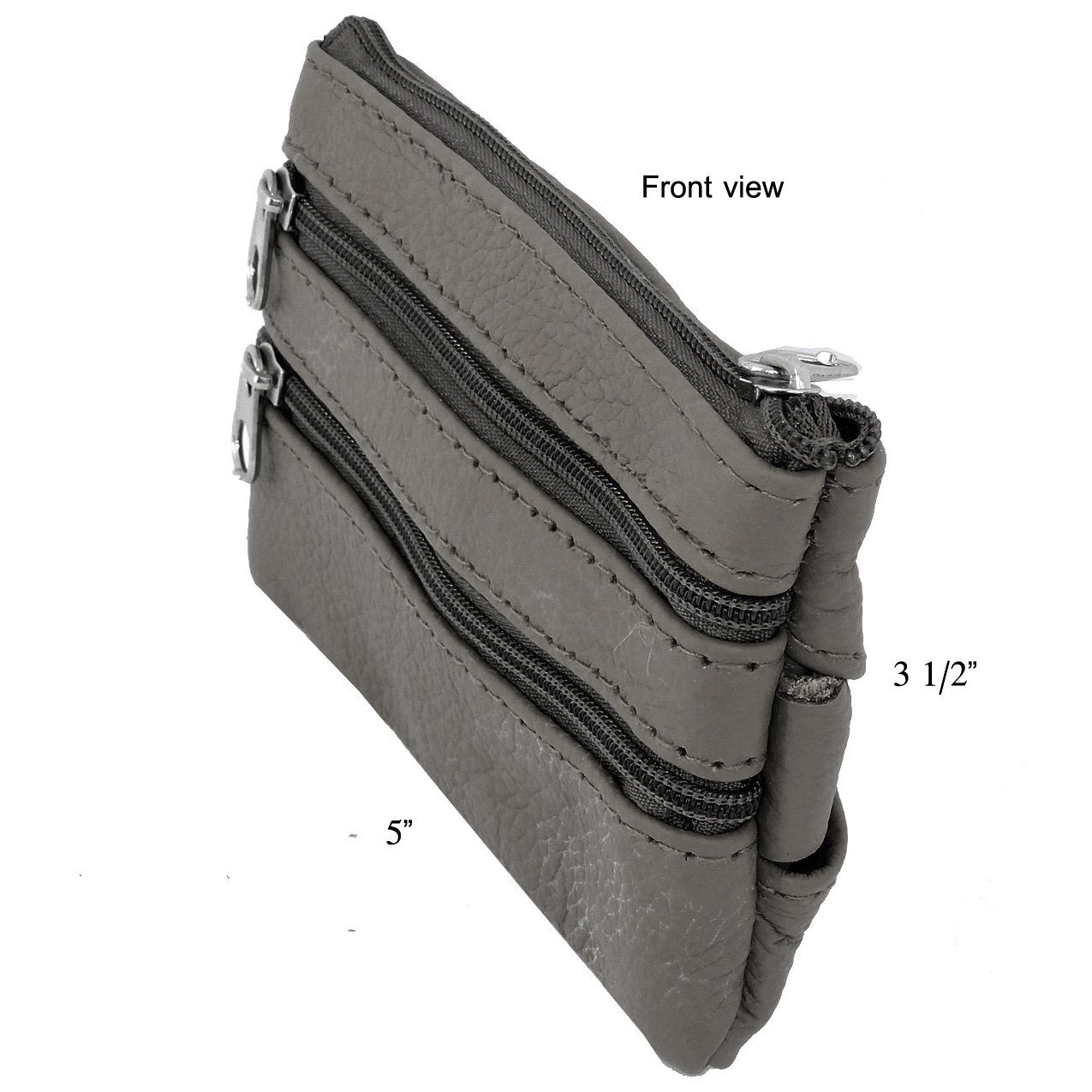 Womens Leather Coin Purse Pouch with Pockets -Handcrafted Genuine Cowhide