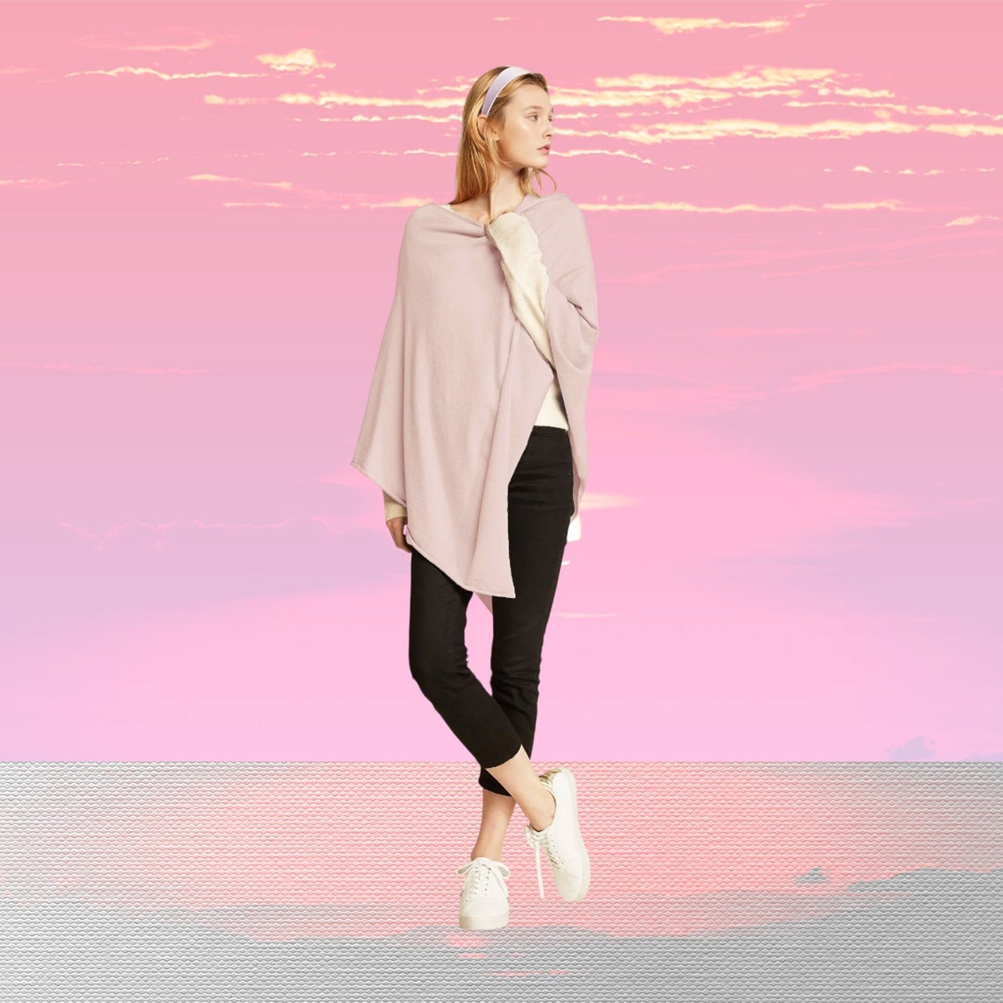Look by M Women's Basic Poncho Year Round Cover Special Occasion for Every Day