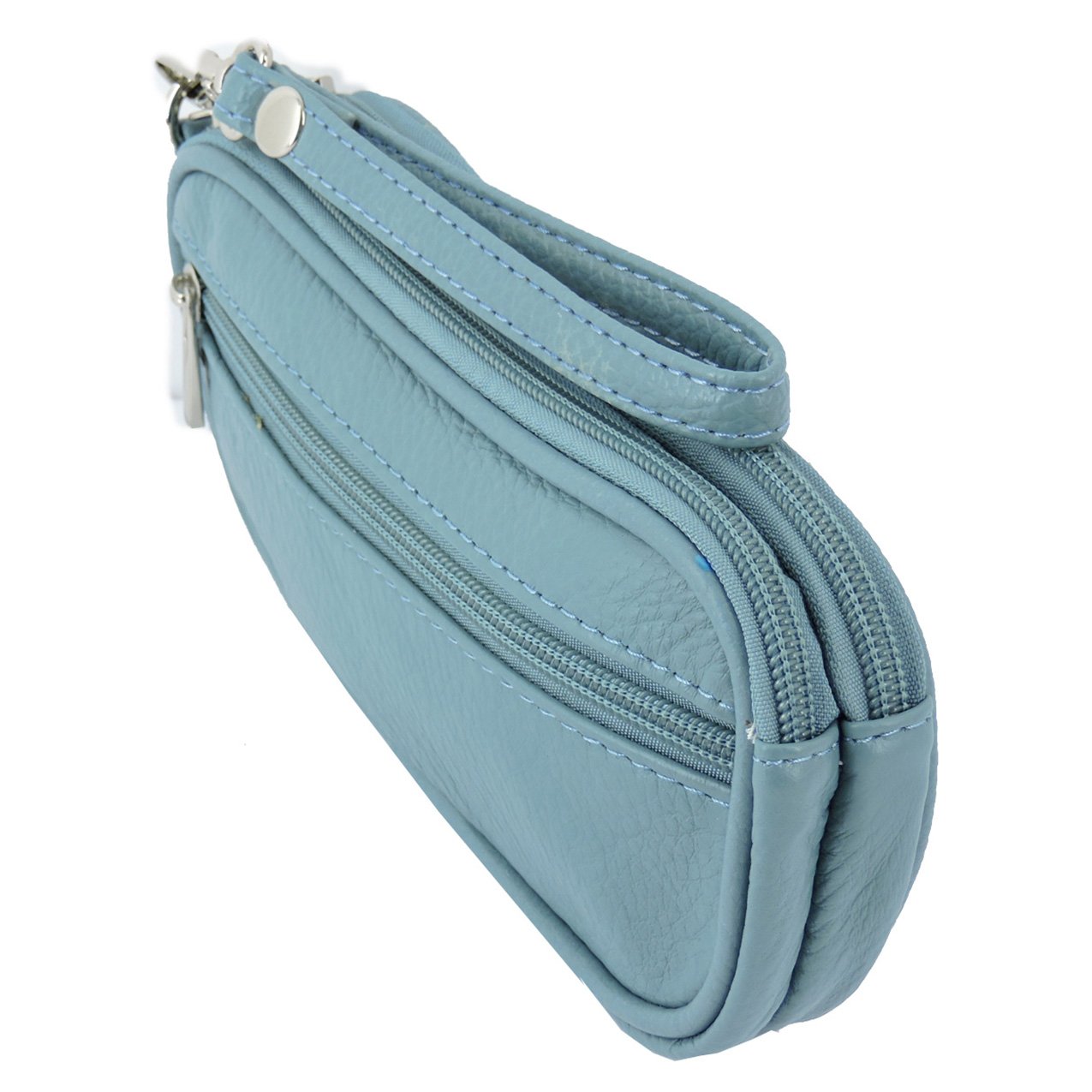 Leather Eyeglass Glasses Case with Wristlet Handle, Padded WOMAN