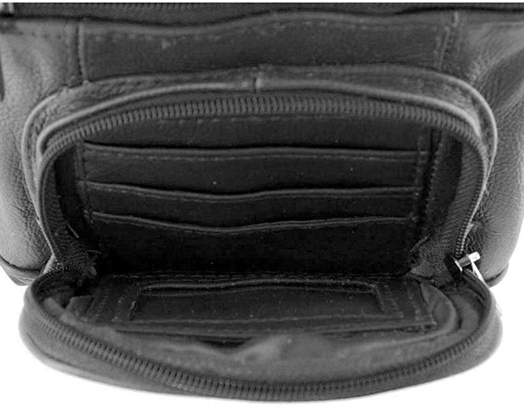 SILVERFEVER Genuine Leather Organizer Handbag Cross Body - Shoulder Travel Bag
