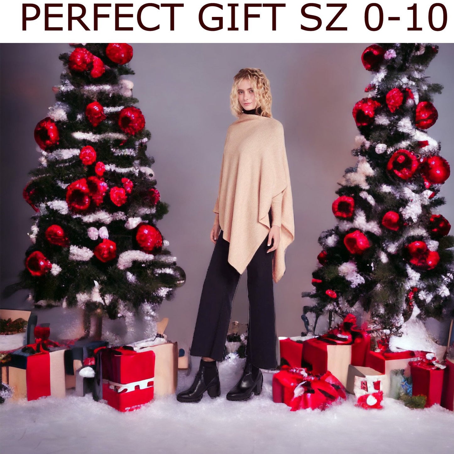 Look by M Triangle Poncho with Sleeves