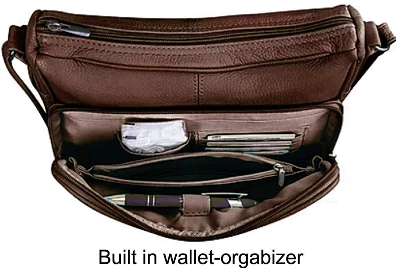 Women's Leather Hobo | Ladies Shoulder Bag | Organizer w Built-in Wallet NWT