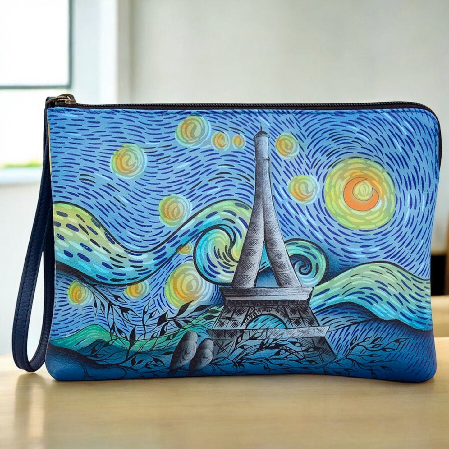 Anna by Anuschka Large Artistic Wristlet Festival or Evening Clutch
