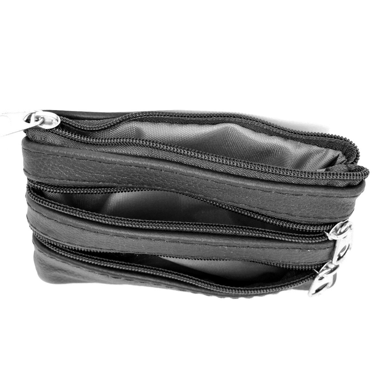Womens Leather Coin Purse Pouch with Pockets -Handcrafted Genuine Cowhide