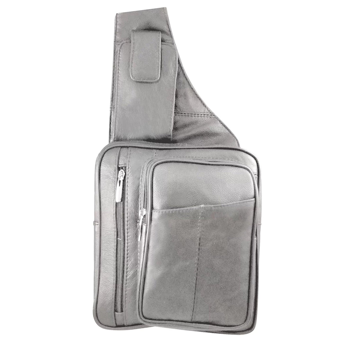 Genuine Leather Sling Backpack - Your Stylish & Organized Companion Silver Fever®