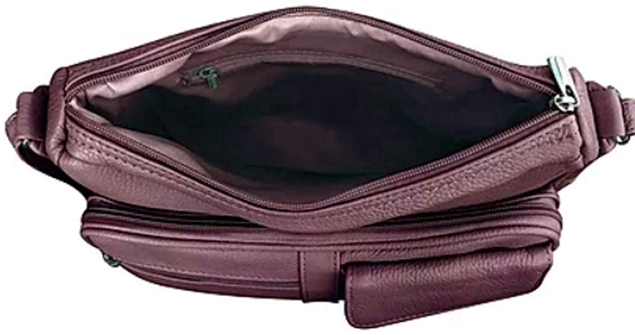 Women's Leather Hobo | Ladies Shoulder Bag | Organizer w Built-in Wallet NWT