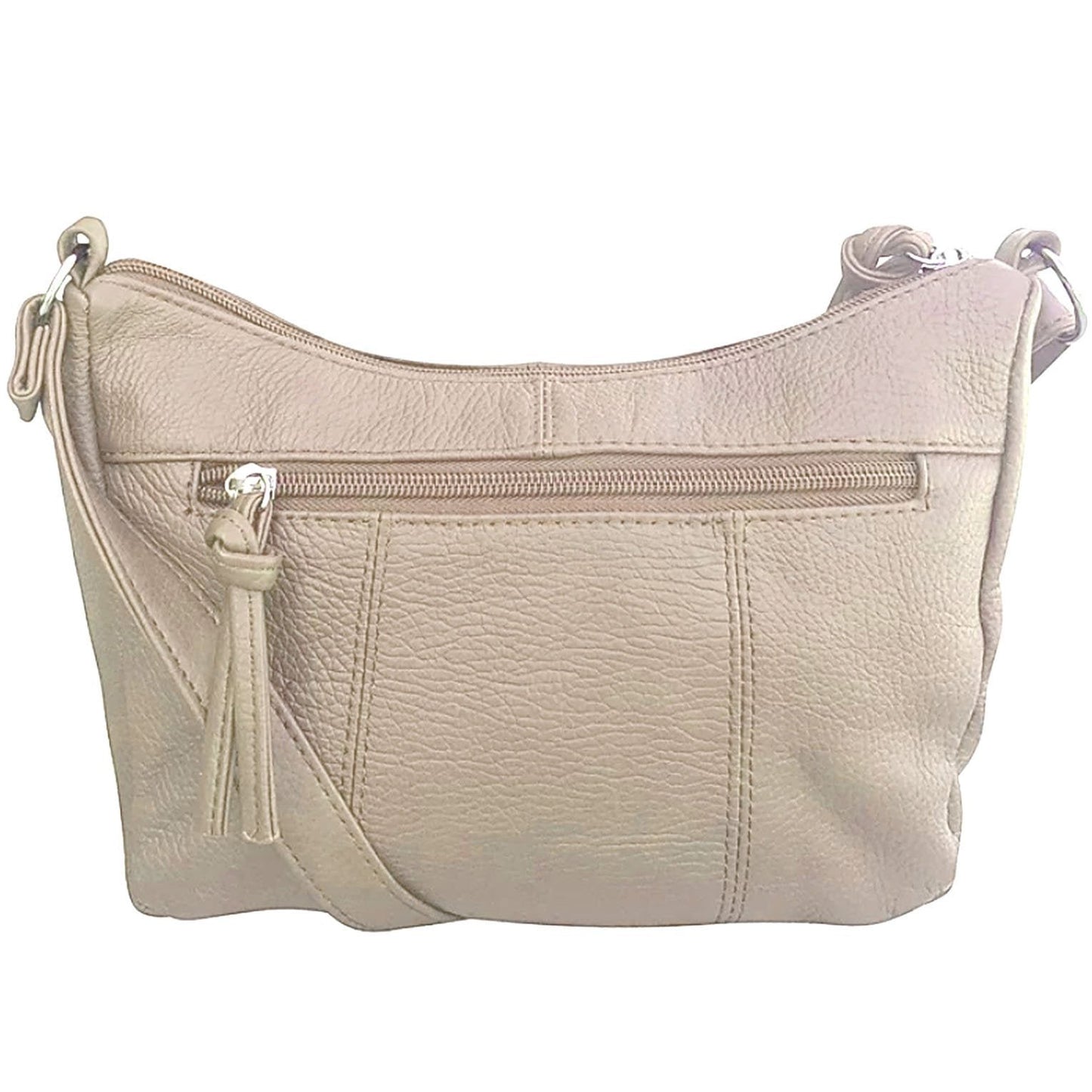 Women's Leather Medium Cross Body Purse Shoulder Ladies Handbag with Many Pocket