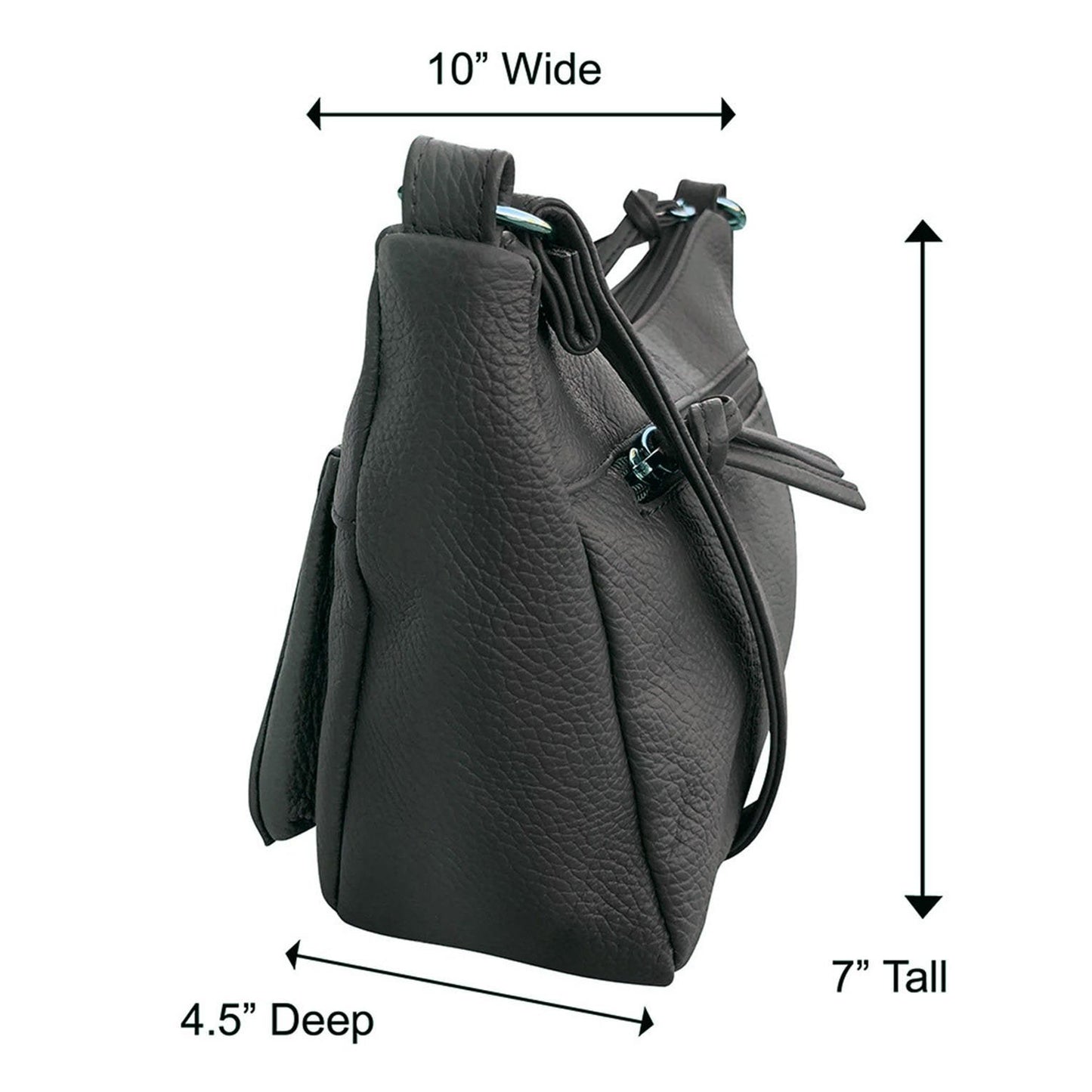 Women's Leather Medium Cross Body Purse Shoulder Ladies Handbag with Many Pocket