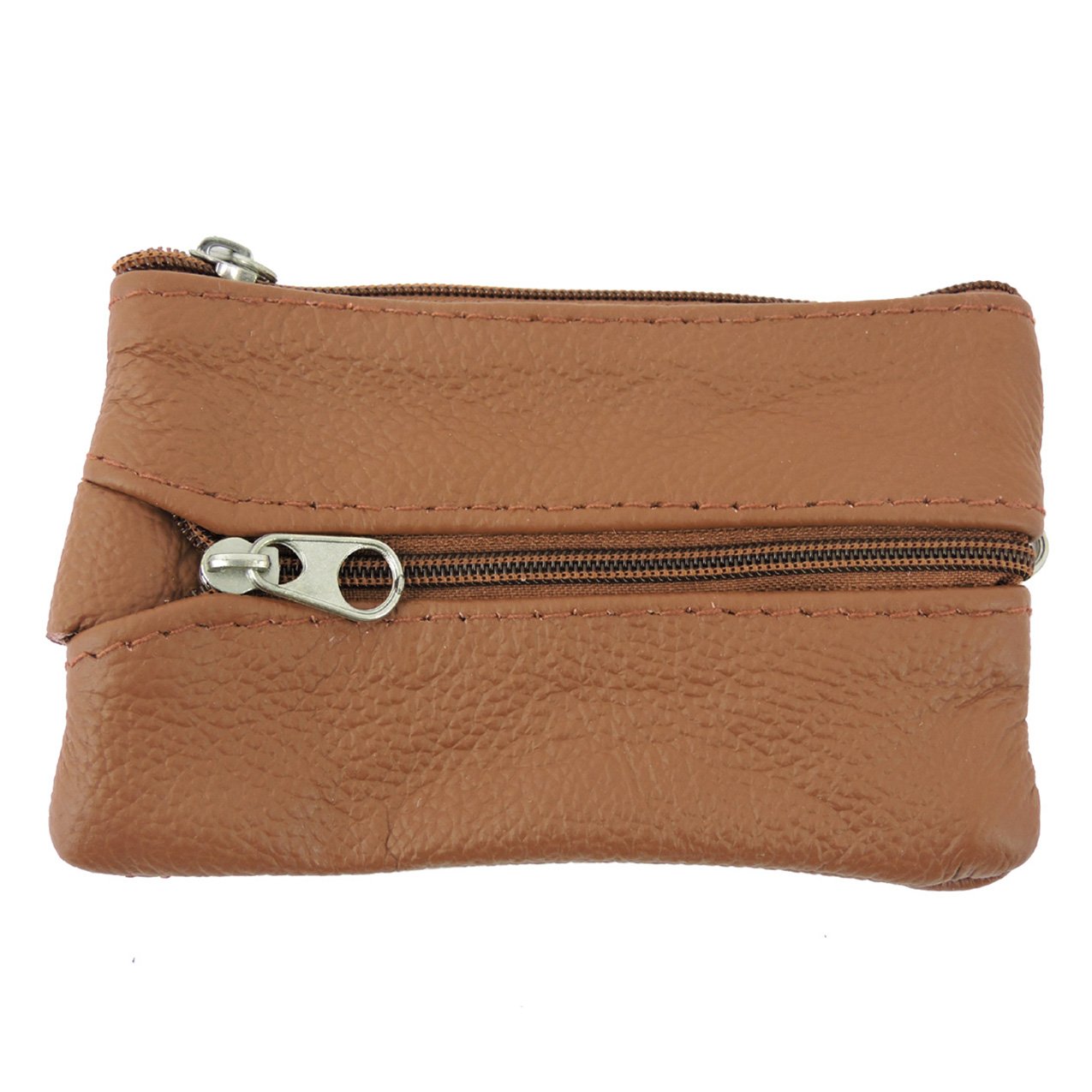 Womens Leather Coin Purse Pouch with Pockets -Handcrafted Genuine Cowhide