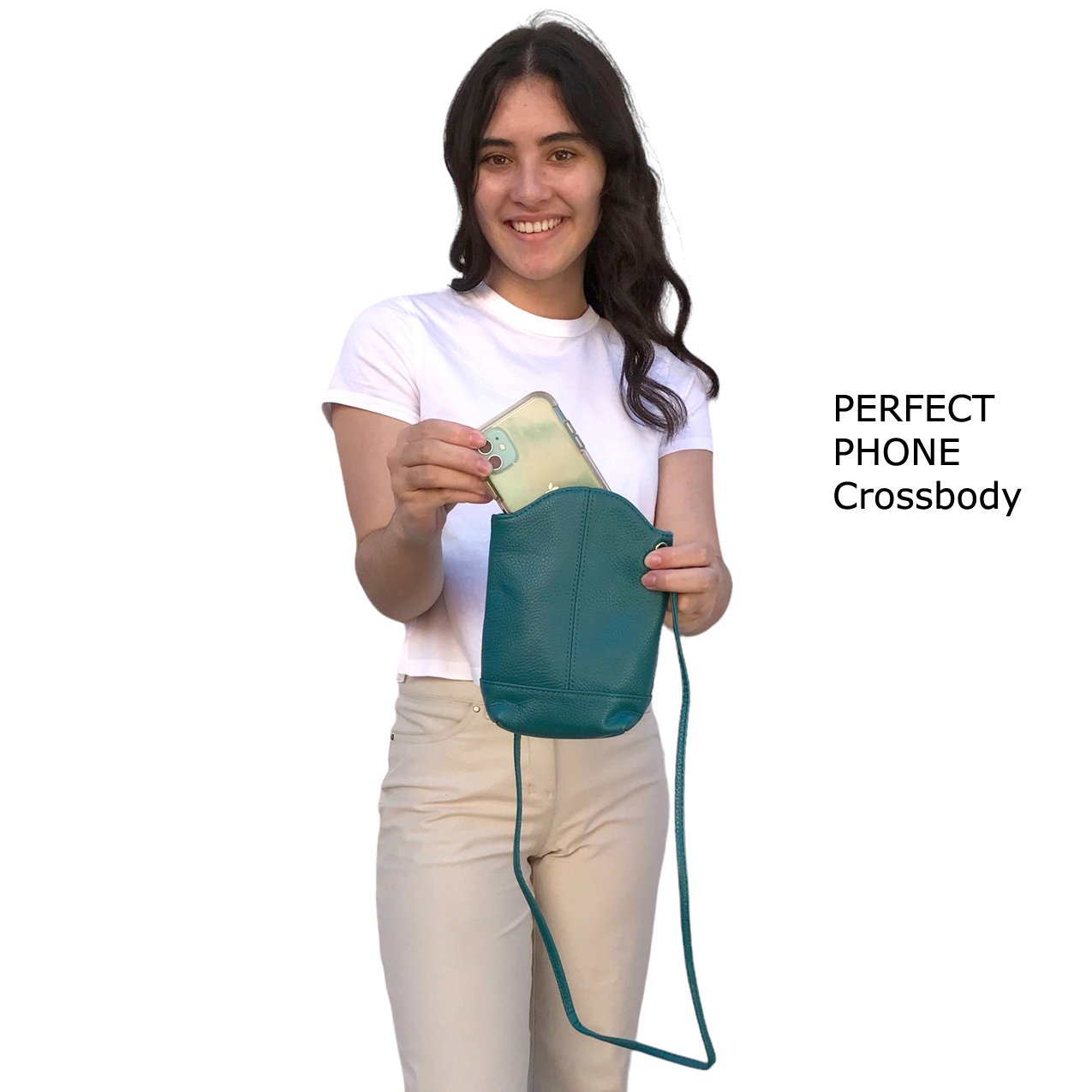 SILVERFEVER Women's Crossbody Handbag Leather Travel Ladies Phone Bag Genuine Cowhide Purse