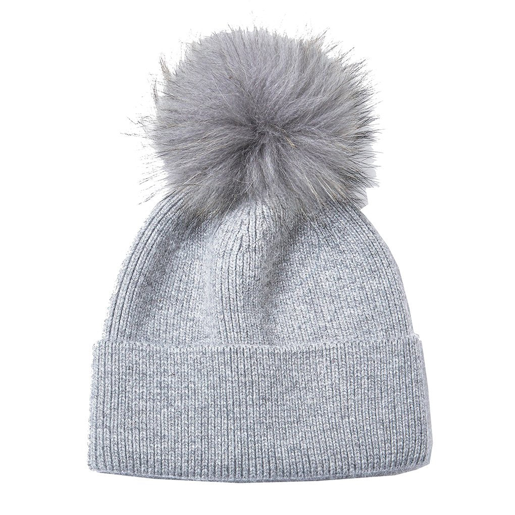 Look by M Women's Ribbet Pom Pom Beanie Ski Winter Hat