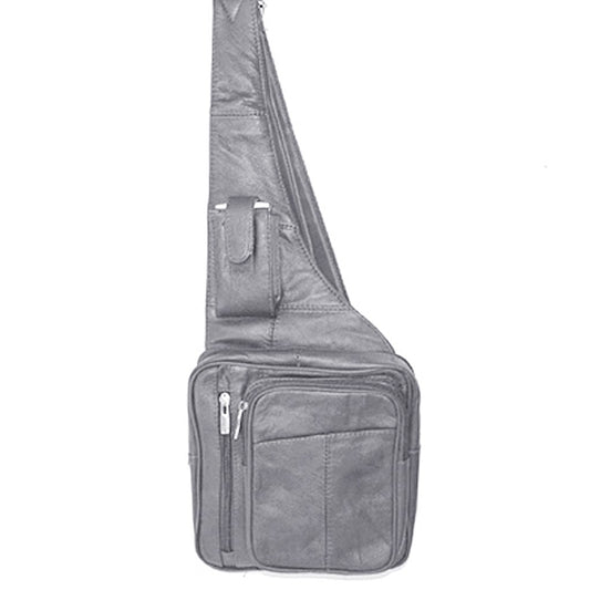 Genuine Leather Sling Backpack - Your Stylish & Organized Companion Silver Fever®