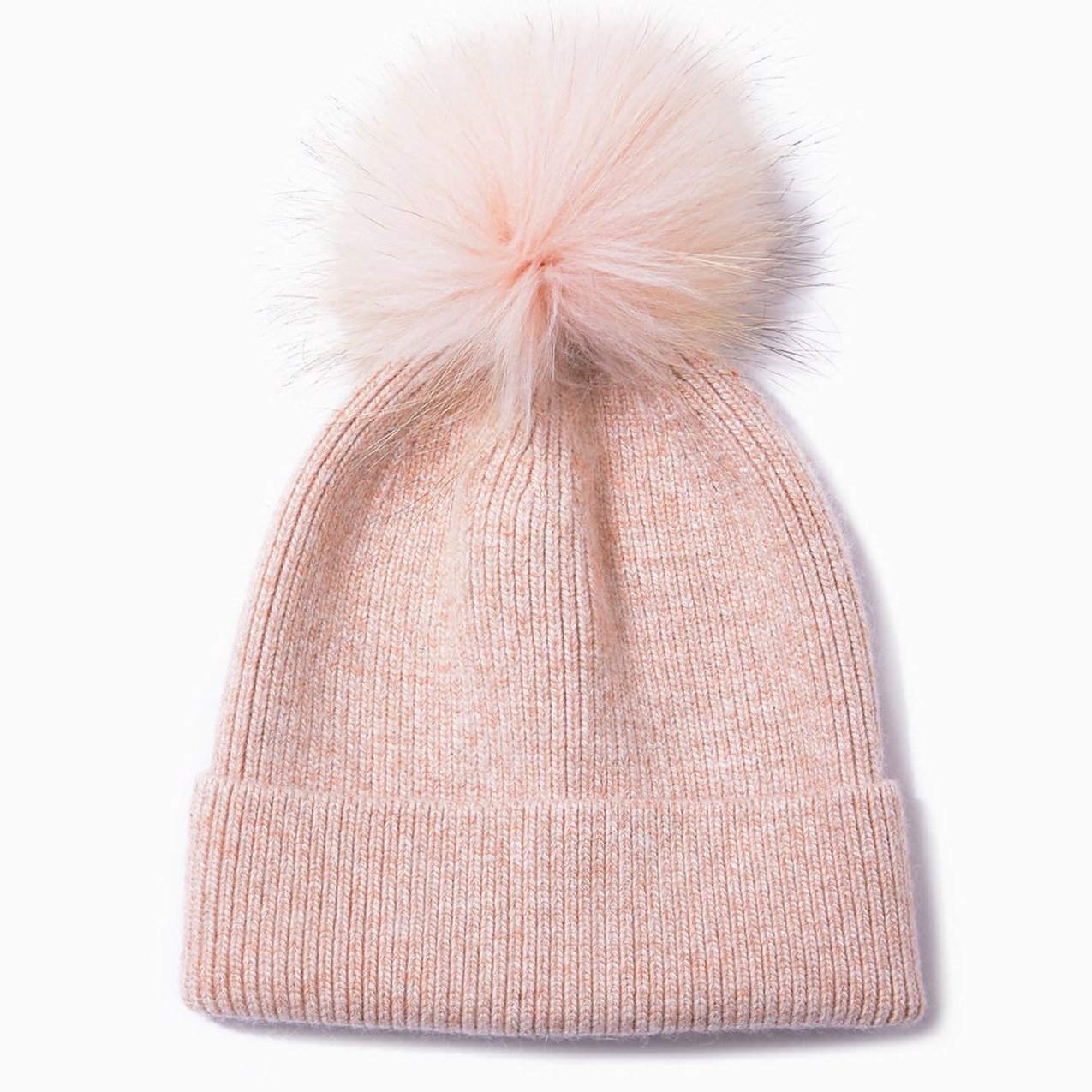 Look by M Women's Ribbet Pom Pom Beanie Ski Winter Hat