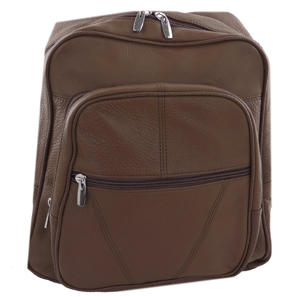 Men's Women's Cowhide Leather Backpack Organizer Travel Bag Unisex