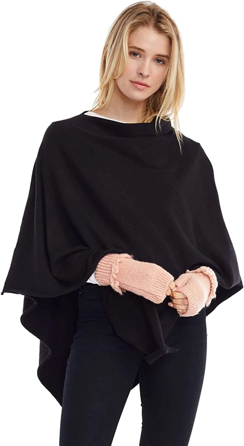 Look by M Women's Basic Poncho Year Round Cover Special Occasion for Every Day