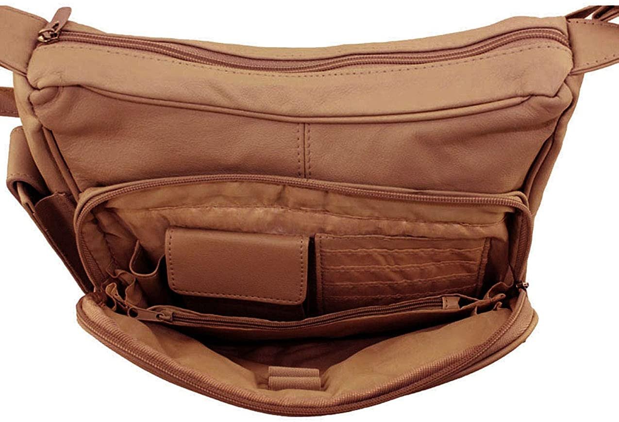 Women's Leather Hobo | Ladies Shoulder Bag | Organizer w Built-in Wallet NWT