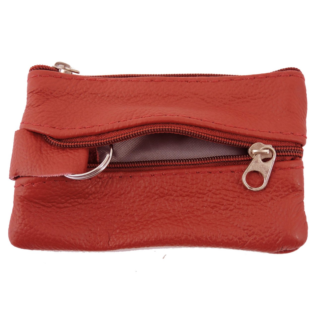 Womens Leather Coin Purse Pouch with Pockets -Handcrafted Genuine Cowhide