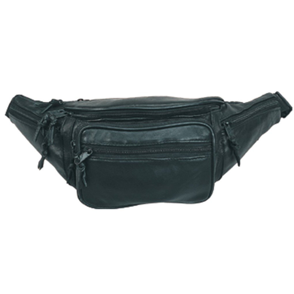 Genuine Leather Fanny Pack Waist Bag Body Pouch Pockets Organizer Phone Holder