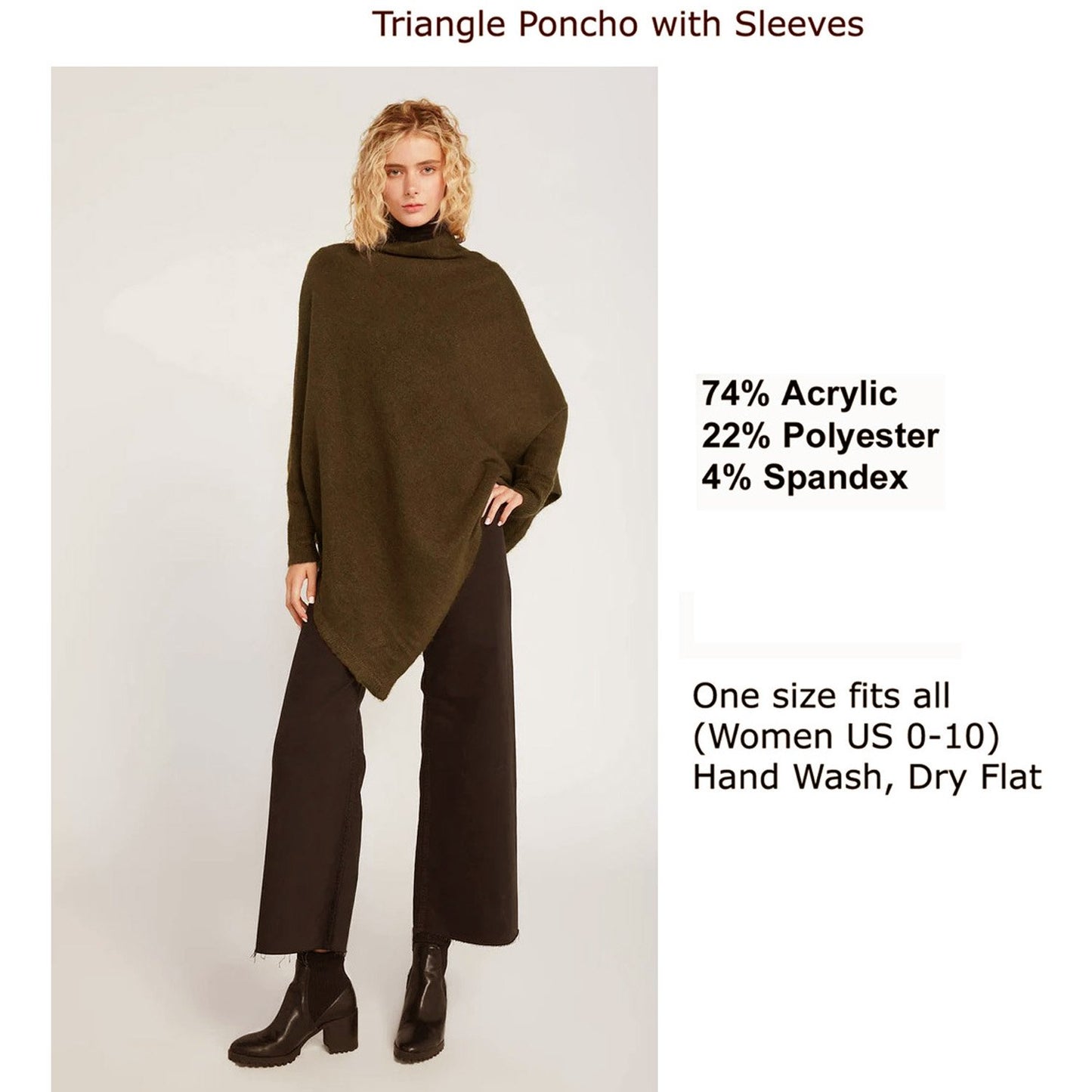 Look by M Triangle Poncho with Sleeves