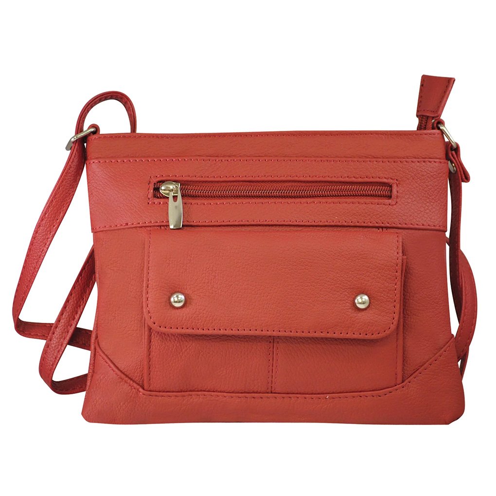SILVERFEVER Women's Crossbody Handbag Leather Travel Ladies Phone Bag Genuine Cowhide Purse