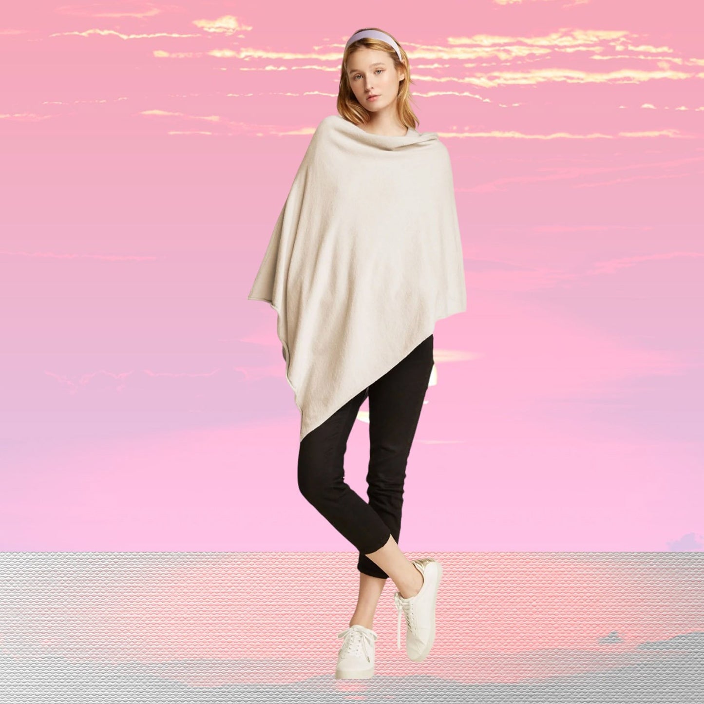 Look by M Women's Basic Poncho Year Round Cover Special Occasion for Every Day