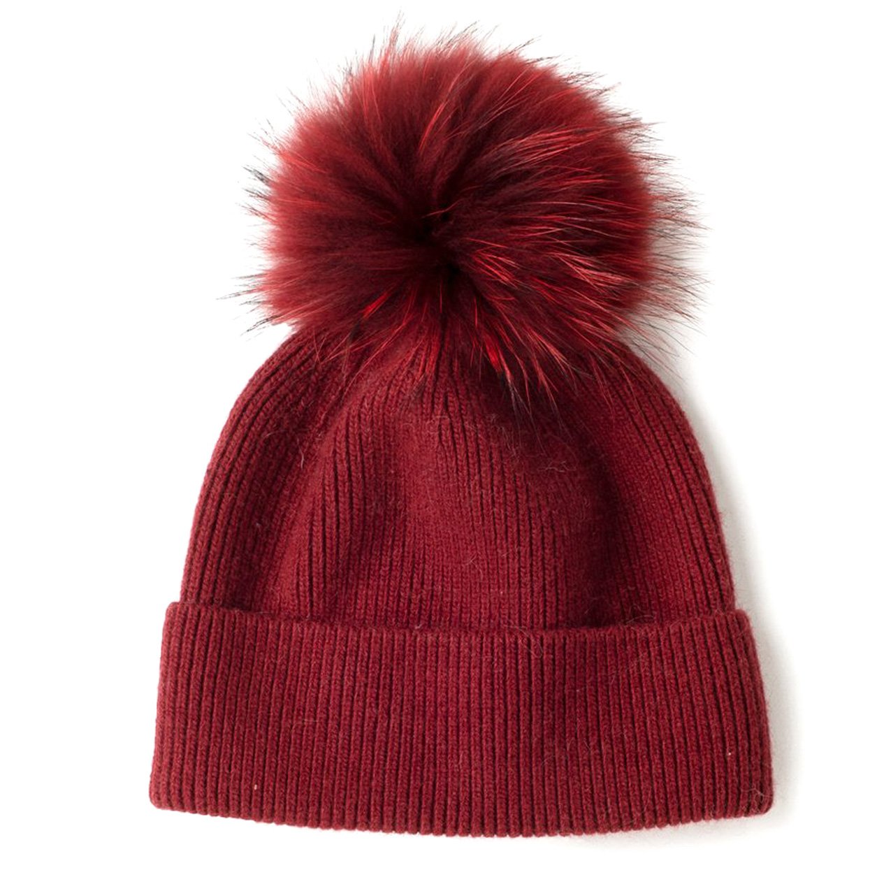 Look by M Women's Ribbet Pom Pom Beanie Ski Winter Hat
