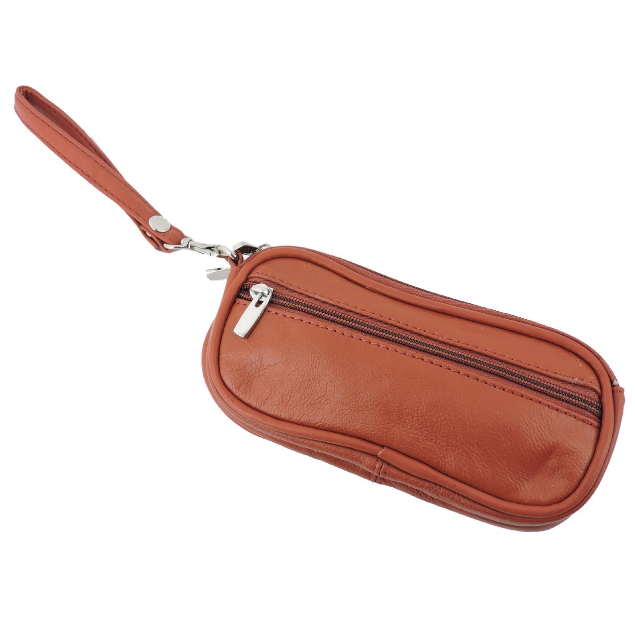 Leather Eyeglass Glasses Case with Wristlet Handle, Padded WOMAN