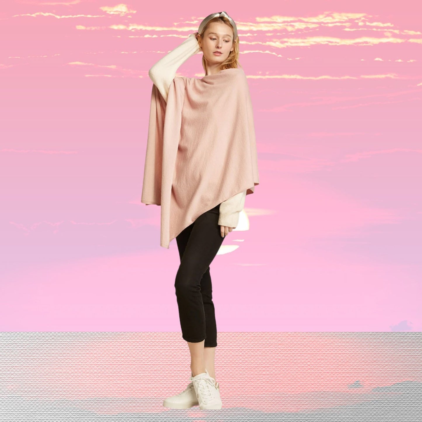 Look by M Women's Basic Poncho Year Round Cover Special Occasion for Every Day