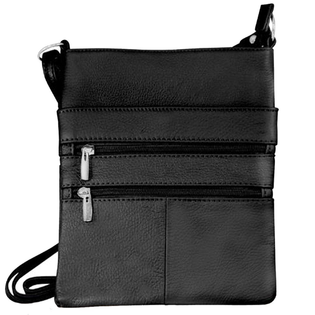 Genuine Leather Travel Shoulder Cross Body Purse Handbag Silver Fever